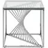 Amelia End Table - Clear Glass, Silver Metal