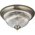 American Diner 2 Light Ceiling Flush Light - Antique Brass