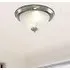 American Diner 2 Light Ceiling Flush Light - Satin Chrome