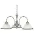 American Diner 3 Light Ceiling Pendant - Satin Silver