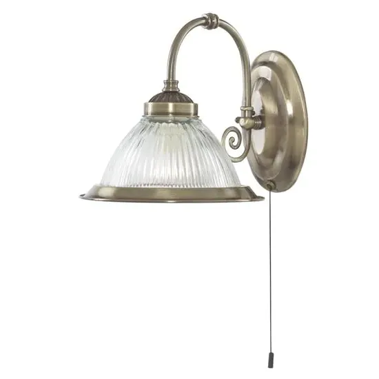 American Diner Wall Light - Antique Brass, Steel image