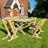 Amersham 6 Seater Garden Dining Set - Natural, Wood
