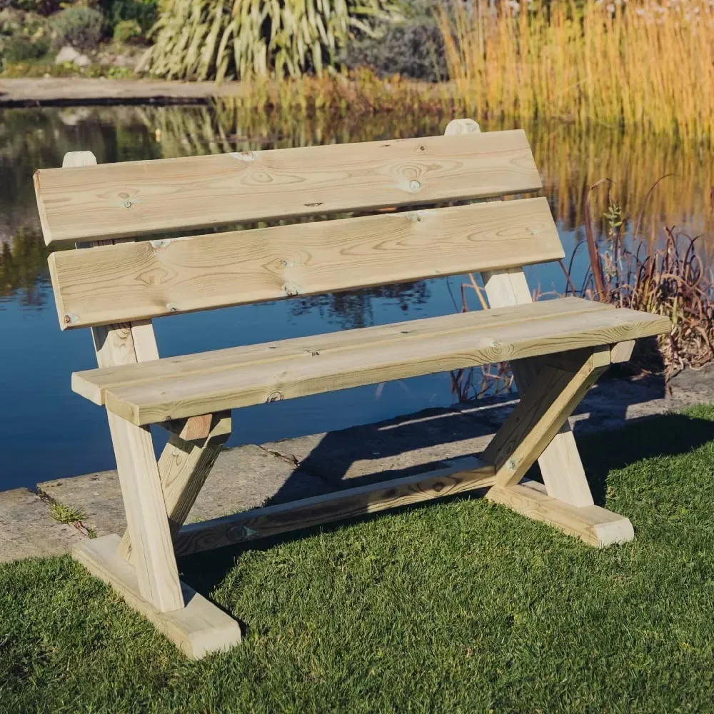 Amersham Outdoor Seating Bench - Natural, Wood image