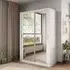 Ames 2-Door Mirrored Wardrobe - White