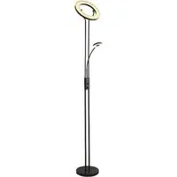 Ames LED Mother And Child Floor Lamp - Matt Black, Metal