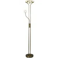 Ames LED Mother And Child Floor Lamp - Satin Brass, Metal