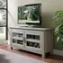 Ames TV Stand with 2 Doors - White, Oak