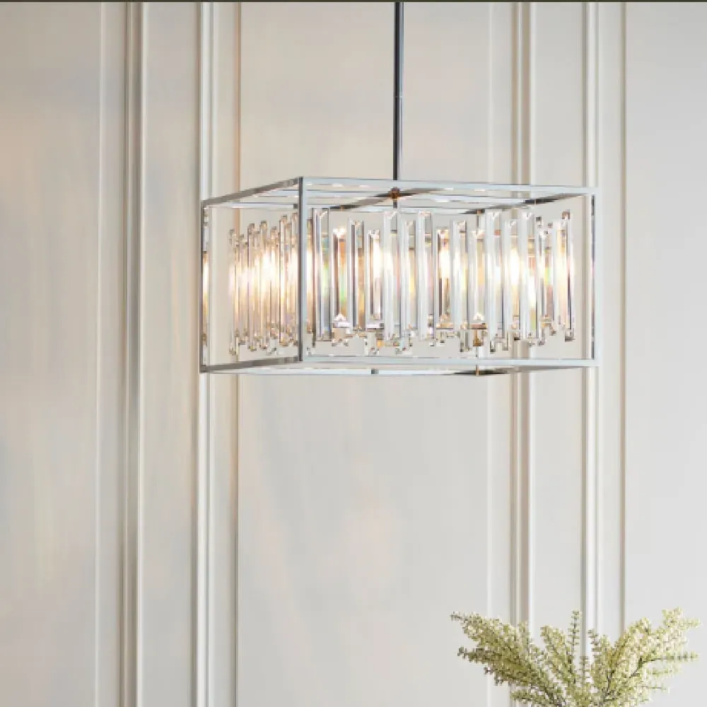 Amherst 6 Light Crystal Pendant Light - Gold