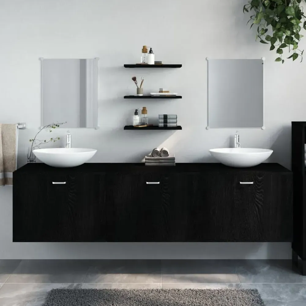 Amherst 6 Piece Bathroom Furniture Set - Black, Engineered Wood product