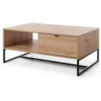 Amherst Coffee Table with Drawer - Artisan Oak