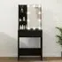 Amherst Dressing Table with LED Lights - Black, Engineered Wood