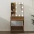 Amherst Dressing Table with LED Lights - Brown Oak, Engineered Wood