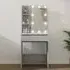 Amherst Dressing Table with LED Lights - Grey Sonoma
