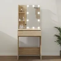 Amherst Dressing Table with LED Lights - Sonoma Oak