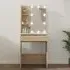 Amherst Dressing Table with LED Lights - Sonoma Oak