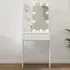 Amherst Dressing Table with LED Lights - White, Engineered Wood