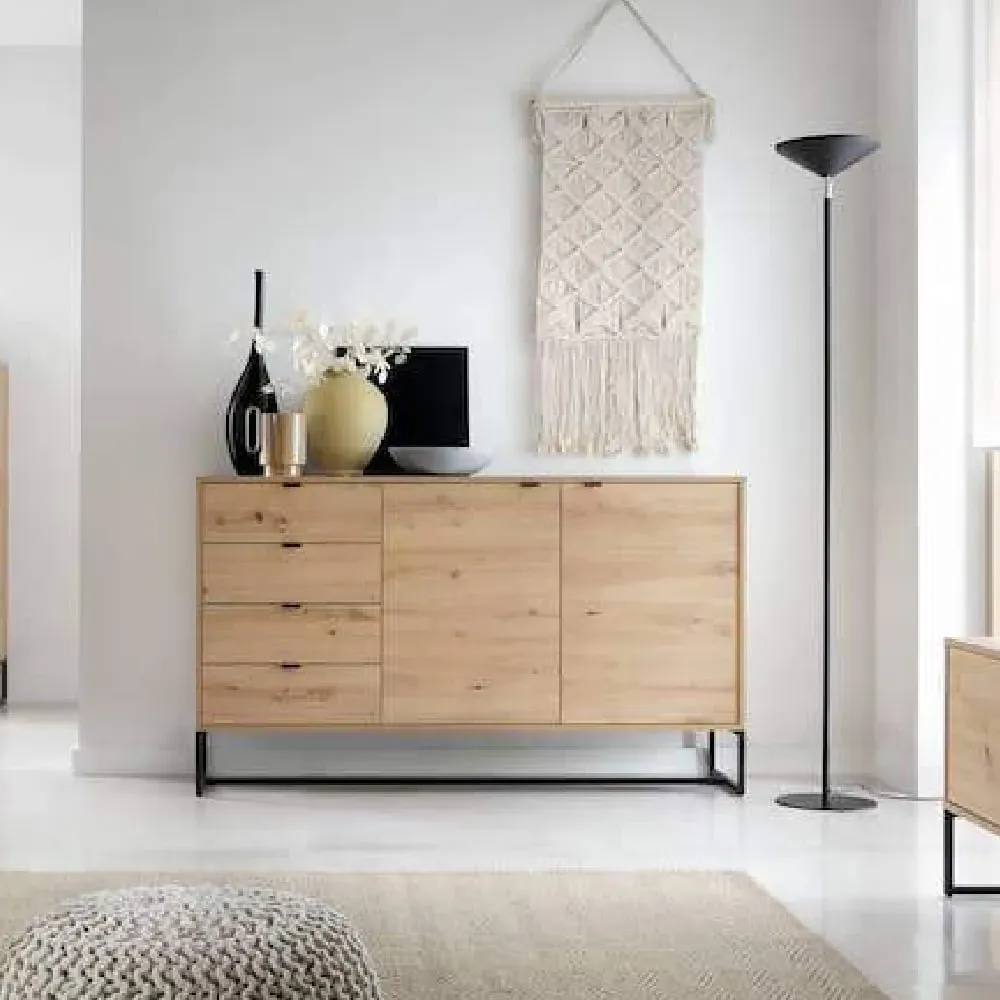 Amherst Sideboard with 1 Door 4 Drawers - Artisan Oak image