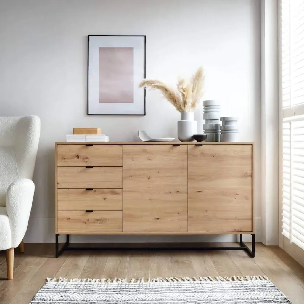 Amherst Sideboard with 2 Doors 4 Drawers - Artisan Oak