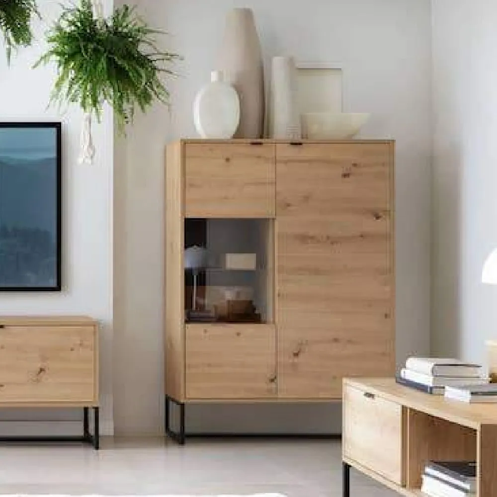 Amherst Small Display Cabinet with 2 Doors - Artisan Oak