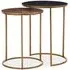 Amiga Nest of 2 Tables - Gold, Metal