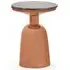 Amiga Round Side Table - Black, Marble