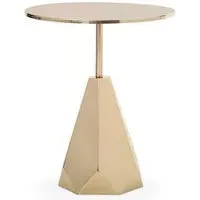 Amiga Round Side Table - Gold, Metal