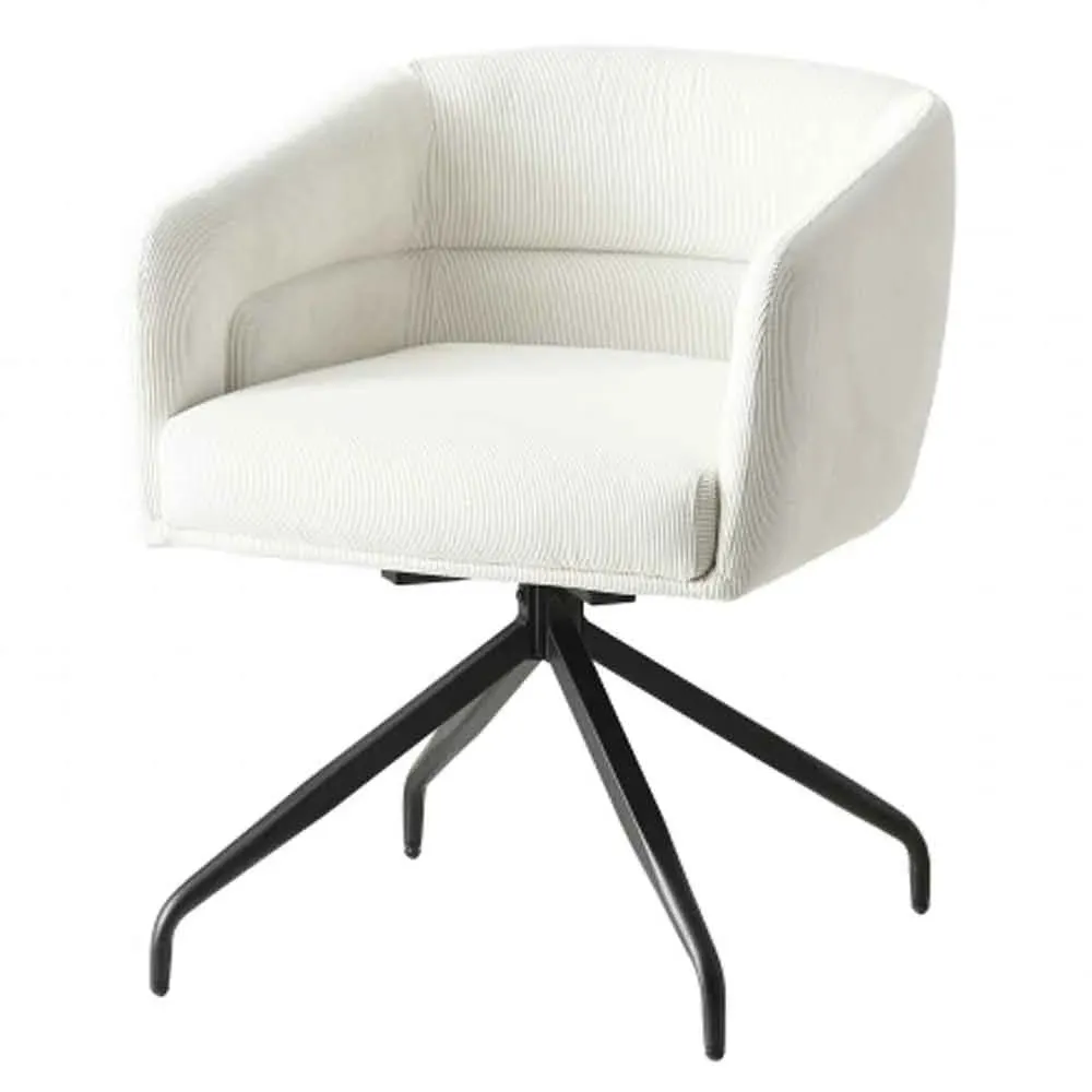Amityville Swivel Home and Office Chair - White, Fabric product