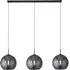 Amsterdam Bar 3-Light Pendant - Black, Glass