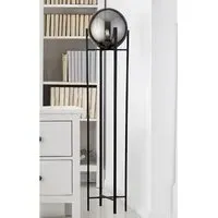 Amsterdam Floor Lamp with 4 Leg Base - Black, Smoked Glass