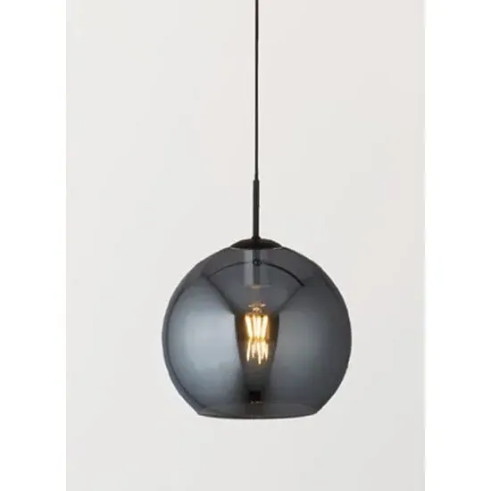 Amsterdam Single Pendant Light - Black, Glass image