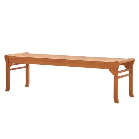Amvi 3-Seater Garden Bench - Natural, Solid Eucalyptus product