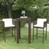 Amy Small Bar Table with 2 Avyanna Chairs - Brown, PE Rattan