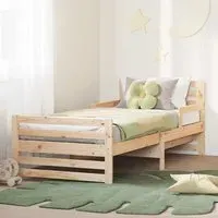 Anaheim Extendable Kids Bed Frame - Natural, Pine Wood