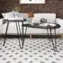 Anaheim Nest of 2 Tables - Black Marble Effect