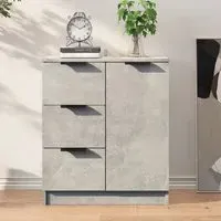 Anaheim Sideboard with 1 Door 3 Drawers - Grey, Engineered Wood