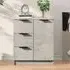 Anaheim Sideboard with 1 Door 3 Drawers - Grey, Engineered Wood
