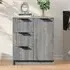 Anaheim Sideboard with 1 Door 3 Drawers - Grey, Engineered Wood