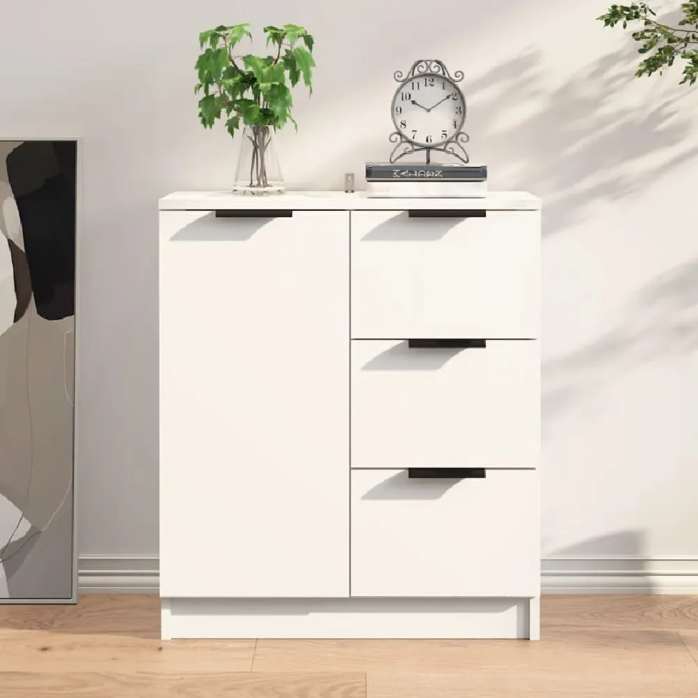 Anaheim Sideboard with 1 Door 3 Drawers - White, Engineered Wood