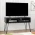 Anaheim TV Stand with Storage - Black, Wood