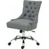 Anatolia Office Chair with Chrome Base - Grey, Velvet