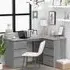 Andover Corner Laptop Desk with 4 Drawers - Grey