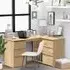 Andover Corner Laptop Desk with 4 Drawers - Sonoma Oak