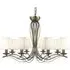 Andretti 8 Light Pendant Light - Ivory, Antique Brass