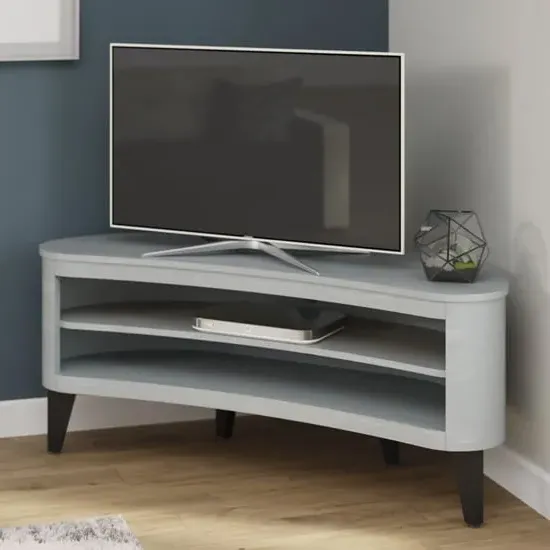 Anfossi Corner TV Stand with Cable Management - Grey image
