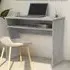Angleton Laptop Desk with Shelf - Concrete Grey, Engineered Wood