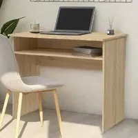Angleton Laptop Desk with Shelf - Sonoma Oak, Engineered Wood
