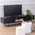 Angus TV Stand with Sliding Doors - Black