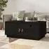 Anicet Coffee Table with 2 Doors - Black, Pinewood