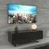 Anjo TV Stand with Glass Doors - Black, MDF