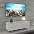 Anjo TV Stand with Glass Doors - White, MDF